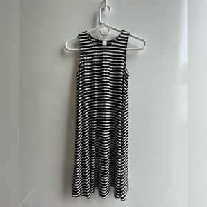 Old Navy Black White Striped Dress